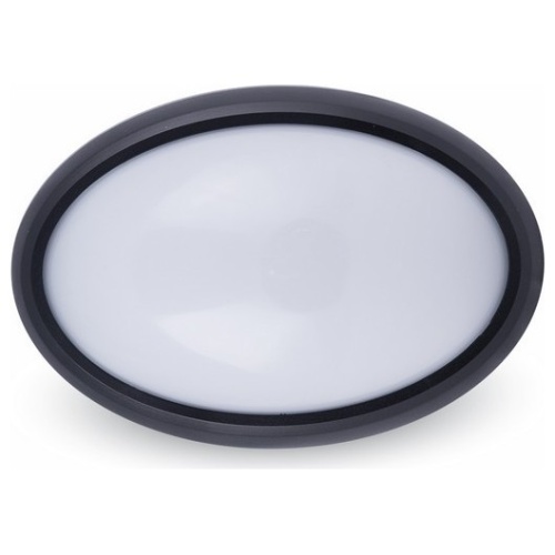 LED V-TAC Φωτιστικό Πλαφονιέρα 8W Οβάλ Μαύρο Θερμό Λευκό