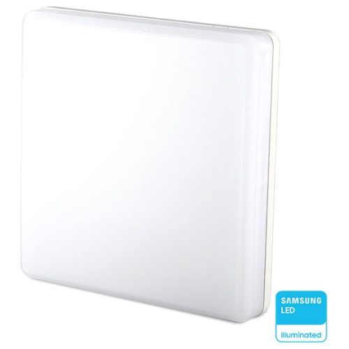 Πλαφονιέρα Τετράγωνη LED 25W 230V 110° 2500lm IP44 Samsung Chip Ζεστό Λευκό 13959 V-TAC