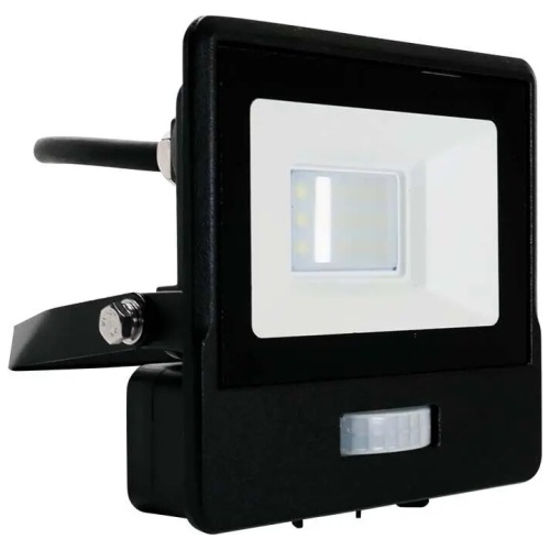 V-TAC Προβολέας LED Samsung chip 20W Ψυχρό λευκό 65000K Μαύρο σώμα με ανιχνευτή 1m καλώδιο 20285