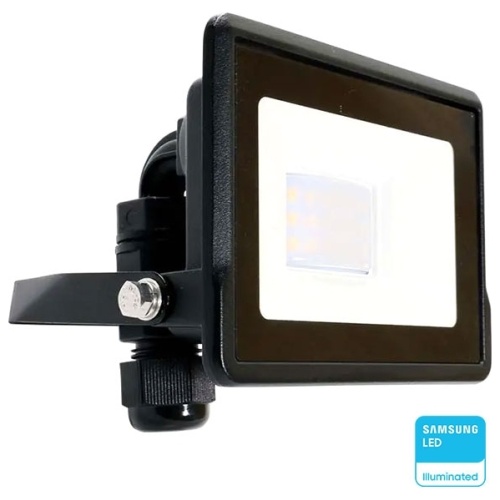 V-TAC Προβολέας LED Samsung chip 20W Ψυχρό λευκό 6500K Μαύρο σώμα με απευθείας σύνδεση 20309