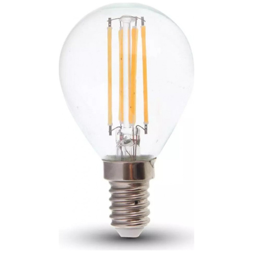 V-TAC Λάμπα LED E14 P45 Filament 6W Θερμό λευκό 3000K Γυαλί διάφανο 2845