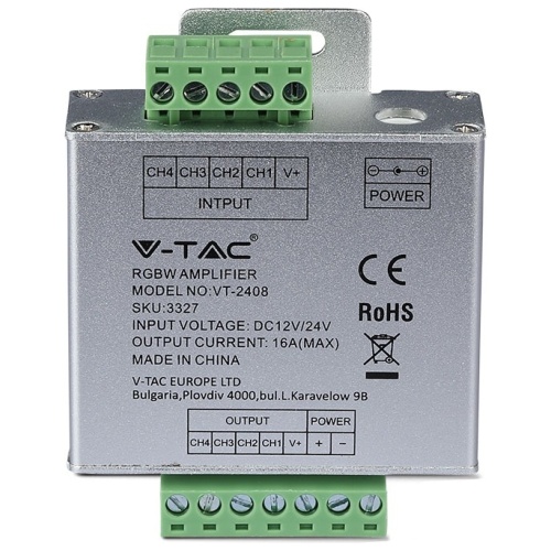 LED RGB +white ενισχυτής 216W+72W 12-24V V-TAC 3327