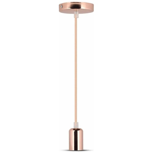 Κρεμαστό Φωτιστικό V-TAC ROSE GOLD με υφασμάτινο καλώδιο και ντουί Ε27 3777