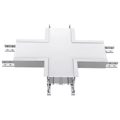 V-TAC LED σύνδεσμος σταυρός για γραμμικό φωτιστικό Samsung 16W Φυσικό λευκό 4000K με ασημί σώμα