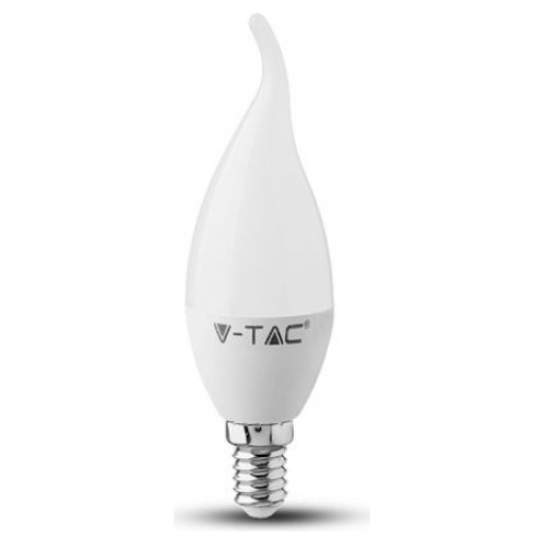 LED V-TAC Λαμπα E14 4W κερακι σχήμα φλόγας Φώς Ημέρας 4156