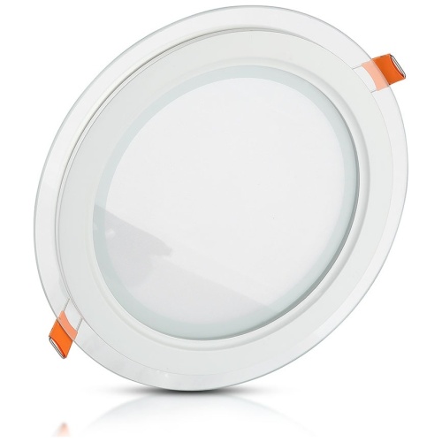 LED Πάνελ mini 6W στρογγυλό γυαλί Ψυχρό Λευκό 4739