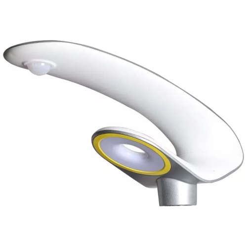 V-TAC Ηλιακό φωτιστικό κήπου LED 20W IP65 Φυσικό λευκό 4000K με ασημί και λευκό σώμα και ανιχνευτή κίνησης 5505