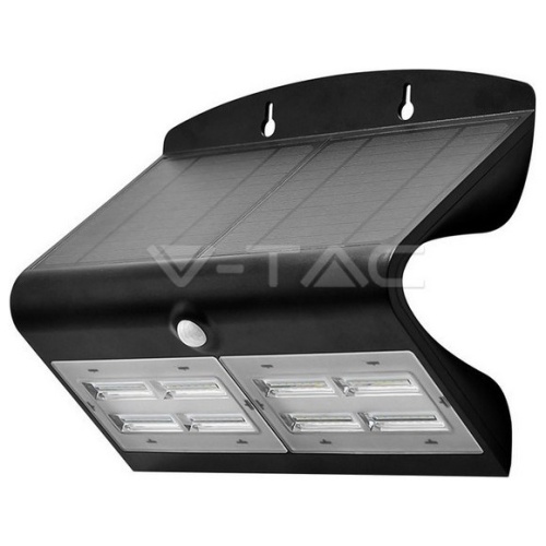 Ηλιακό Φωτιστικό LED V-TAC 6.8W με Αισθητήρα Solar Wall Light Φως Ημέρας 4000K Μαύρο 8279