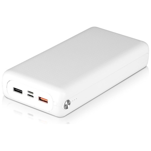 Φορτιστής Μπαταριά Jumbo Power Bank 30000mAh με δύο Θύρες USB, micro USB & Type C Χρώμα Λευκό 8902