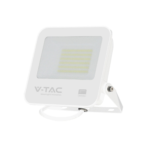 V-TAC PRO SMD LED Προβολέας Samsung Chip 50W Καλώδιο 1m Λευκό Χρώμα 6500K IP65 - SKU 23690