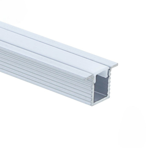 EuroSpot Προφίλ Αλουμινίου Χωνευτό Ασημί Για Led Ταινίες L=2m Γαλακτερό Κάλυμμα