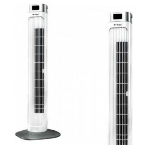 Ανεμιστήρας Στήλη Δαπέδου V-TAC 36” ίντσες 55W με Οθόνη και Χειριστήριο Λευκός 7900