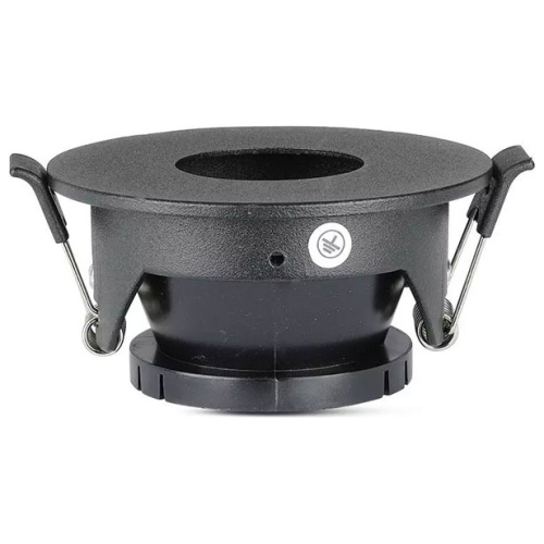 V-TAC Βάση Spot Χωνευτή GU10 Στρογγυλή Μαύρο Σώμα 83x83x40.7 8595