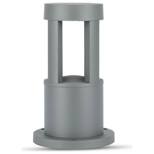 V-TAC Επιδαπέδιο Φωτιστικό Κήπου Κολωνάκι LED 25cm 10W 230V 1000lm 110° IP65 Στρογγυλό Ψυχρό Λευκό Γκρι Σώμα 128321