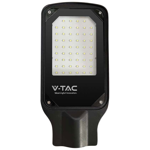 V-TAC Φωτιστικό Δρόμου LED 30W 110° 2510lm IP65 Ψυχρό Λευκό Μαύρο Σώμα 10207