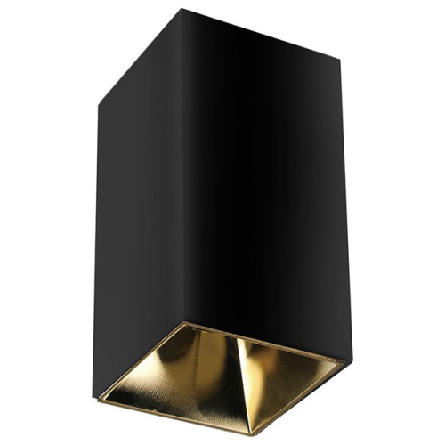 V-TAC Φωτιστικό Σποτ Οροφής για GU10 LED IP20 74x74x140mm Πλαστικό Τετράγωνο Μαύρο-Χρυσό Σώμα 8956