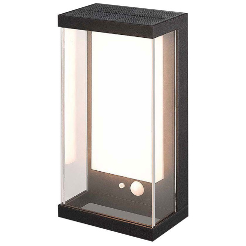 V-TAC Ηλιακό Επιτοίχιο Φωτιστικό Κήπου LED 1W 95lm IP54 με Αισθητήρα Κίνησης PIR Ζεστό Λευκό Μαύρο Σώμα 23032