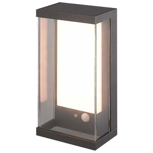 V-TAC Ηλιακό Επιτοίχιο Φωτιστικό Κήπου LED 1W 95lm IP54 με Αισθητήρα Κίνησης PIR Ζεστό Λευκό Σκούρο Γκρι Σώμα 23033