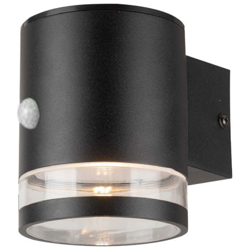 V-TAC Ηλιακό Επιτοίχιο Φωτιστικό Κήπου LED 1W IP44 Στρογγυλό με Αισθητήρα Μικροκυμάτων Ζεστό Λευκό Μαύρο Σώμα 10399