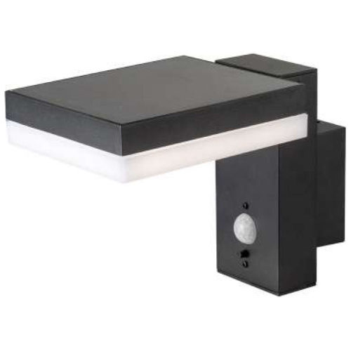 V-TAC Ηλιακό Επιτοίχιο Φωτιστικό Κήπου LED 5.5W 220lm IP54 με Αισθητήρα Κίνησης PIR Τετράγωνο Ζεστό Λευκό Μαύρο Σώμα 10402