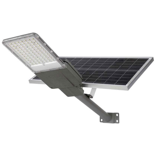 V-TAC Ηλιακό Φωτιστικό Δρόμου LED 30W 3000lm 120° Αδιάβροχο IP65 Bridgelux Chip με Χειριστήριο Γκρι Σώμα Φυσικό Λευκό 10226