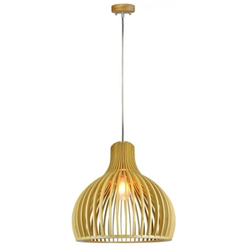Κρεμαστό Φωτιστικό Ξύλινο V-TAC  D350 x H450mm και ντουί E27 40501