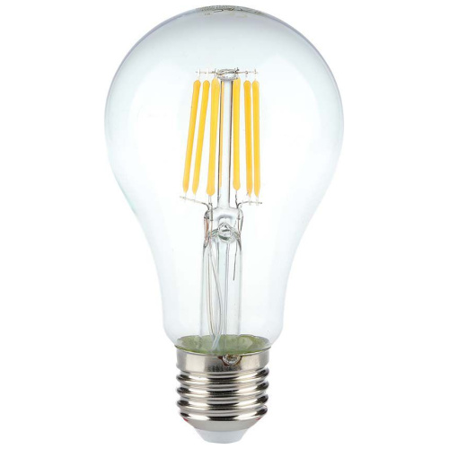 V-TAC Λάμπα LED E27 A60 Filament 10W ψυχρό λευκό 6500K γυαλί διάφανο 105lm/W SKU: 214412