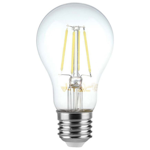 V-TAC Λάμπα LED E27 Α60 Filament 7W 806lm 300° IP20 CCT 3σε1 Διάφανο Γυαλί Συμβατή με Amazon Alexa & Google Home 3001
