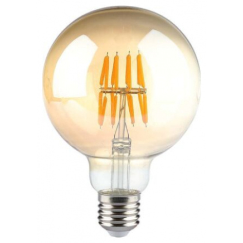 V-TAC Λάμπα LED E27 G95 Filament 8W θερμό λευκό 2200K γυαλί amber SKU: 217145