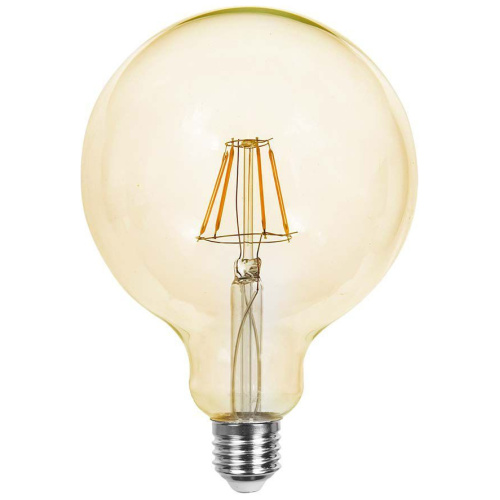 V-TAC Λάμπα LED Filament E27 G125 12W 230V 1350lm 300° IP20 Amber Γυαλί Zεστό Λευκό 217456