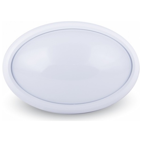 LED V-TAC Φωτιστικό Πλαφονιέρα 12W Οβάλ Λευκό IP54 Φως Ημέρας 1352
