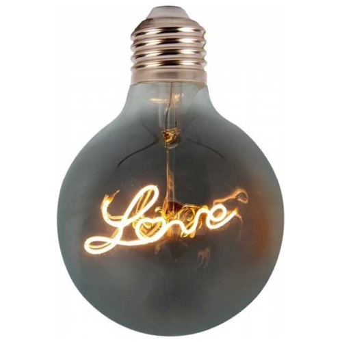 LED V-TAC Λάμπα E27 Special Filament (LOVE) 5W Σφαιρική G125  Amber Θερμό Λευκό 2200K sku2700