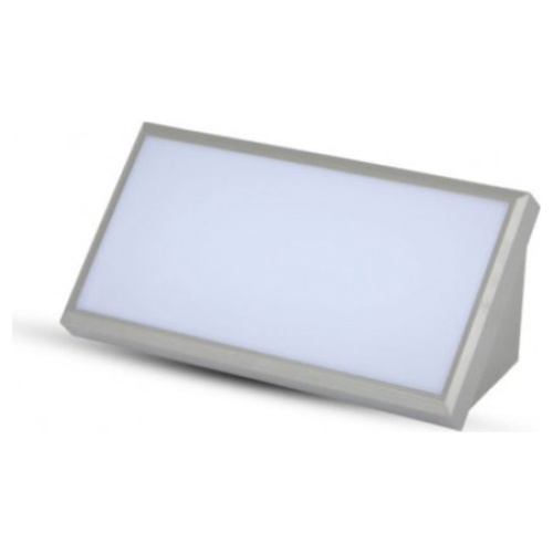 V-TAC LED αδιάβροχη απλίκα 20W γωνία IP65 6400K ψυχρό λευκό με γκρι σώμα SKU:218238