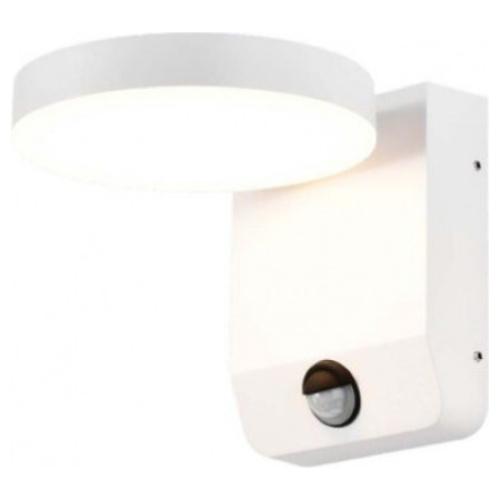 V-TAC LED απλίκα 17W IP65 στρογγυλή 4000K φυσικό λευκό με λευκό σώμα και ανιχνευτή SKU: 2955