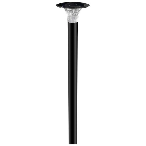 V-TAC LED ηλιακό φωτιστικό δαπέδου κολωνάκι 15W 4000K+6000K με μαύρο σώμα και ανιχνευτή SKU 23006