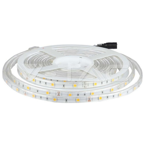 V-TAC LED Ταινία 6W Dimmable 500lm/m Αδιάβροχη IP65 Θερμό 3000K 5 Μέτρα 212145