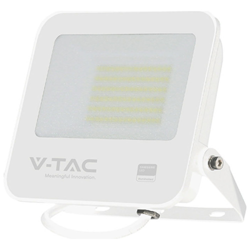 V-TAC PRO SMD LED Προβολέας Samsung Chip 50W Καλώδιο 1m Λευκό Χρώμα 4000K IP65 - SKU 23689