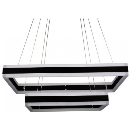 Soft Light V-TAC Τετράγωνος Πολυέλαιος με δυο Πλαίσια Μαύρο 115W  Dimmable Θερμό Λευκό 3987