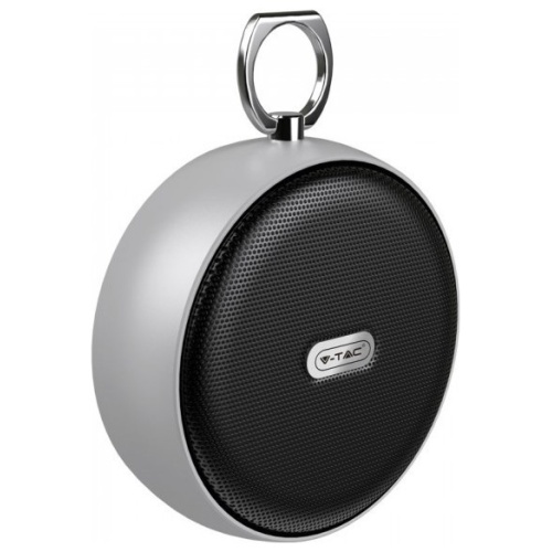 V-TAC Φορητό Μίνι Ηχείο Bluetooth 4W Επαναφορτιζόμενο 800mAh Γκρι 7717