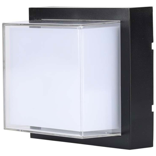 V-TAC Εξωτερικό Επιτοίχιο Φωτιστικό 12W 230V 1200lm 150° IP65 Τετράγωνο Μαύρο Σώμα Φυσικό Λευκό 218544