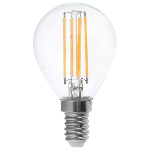 V-TAC Λάμπα LED Filament Γλομπάκι E14 P45 4W 400lm 300° IP20 Διάφανο Γυαλί Ζεστό Λευκό 214300