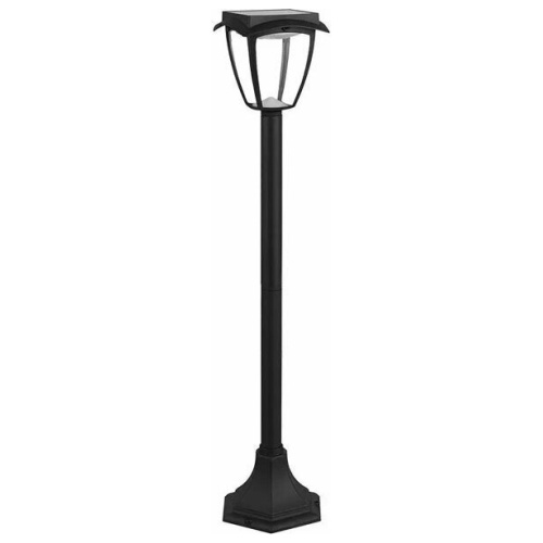 V-TAC Ηλιακό Φωτιστικό Κήπου Κολωνάκι LED 2W 110lm 170° Αδιάβροχο IP44 Επιδαπέδιο Ζεστό+Ψυχρό Λευκό Μαύρο Ματ Σώμα 2894