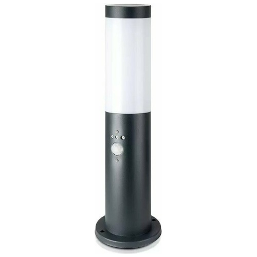 V-TAC Επιδαπέδιο Φωτιστικό Κήπου Κολωνάκι E27 45cm 100° Στρογγυλό Αδιάβροχο IP44 με Αισθητήρα Κίνησης Ανοξείδωτο Ατσάλι Γκρι Σώμα 8965