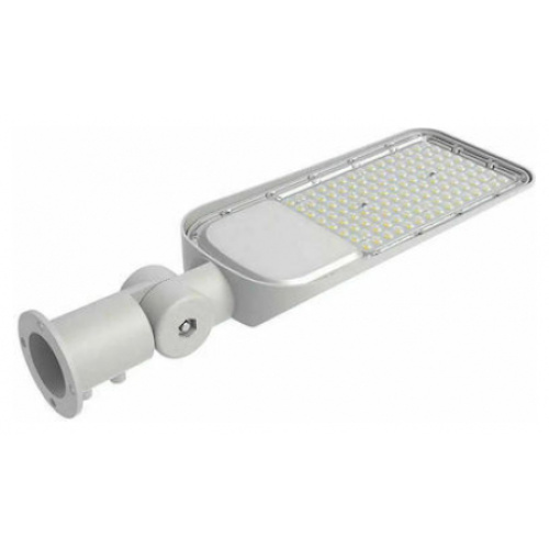 V-TAC Φωτιστικό Δρόμου LED SLIM 50W 100° 6000lm IP65 Samsung Chip Ψυχρό Λευκό Γκρι Σώμα 20425
