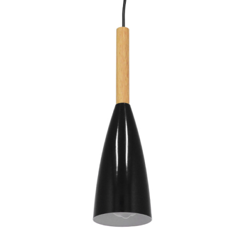 GloboStar® DILLON 00877 Μοντέρνο Κρεμαστό Φωτιστικό Καμπάνα Μονόφωτο 1 x E27 IP20 Μαύρο Μέταλλο - Μ11 x Π11 x Υ36cm
