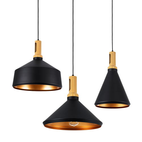 GLOBOSTAR® CALYPSO 01334 Μοντέρνο Κρεμαστό Φωτιστικό Οροφής με Ντουί 3 x E27 AC 220-240V IP20 - Μαύρο, Χρυσό & Μπεζ - Μ110 x Π110 x Υ35cm Σετ 3 Τεμαχίων