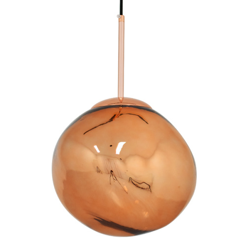 GLOBOSTAR® DIXAR 01461 Μοντέρνο Κρεμαστό Φωτιστικό Οροφής με Ντουί 1 x E27 AC 220-240V IP20 - Χάλκινο - Μ28 x Π28 x Υ40cm