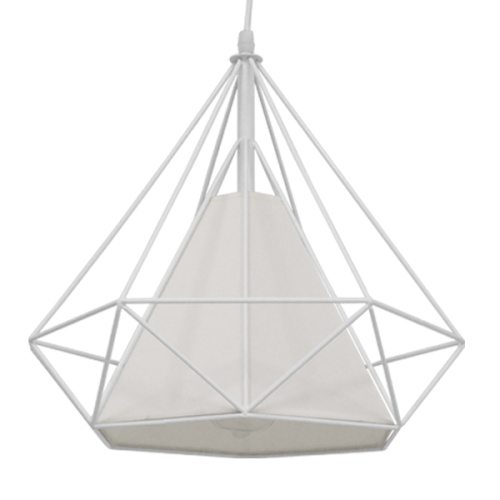 GLOBOSTAR® KAIRI 01619 Μοντέρνο Κρεμαστό Φωτιστικό Οροφής με Ντουί 1 x E27 AC 220-240V IP20 - Λευκό - Μ38 x Π38 x Υ39cm