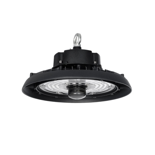 GLOBOSTAR® INDUSTRY 61705 Βιομηχανικό Φωτιστικό Καμπάνα High Bay UFO Τεχνολογίας Smart Group Linkable Control System 2.4Ghz με Αισθητήρα Κίνησης Microwave LED 150W 22500lm SDCM<5 90° AC 85-265V Αδιάβροχο IP65 IK08 Φυσικό Λευκό 5000K - 275 x Sanan Opto SMD Chip & TÜV SÜD Driver - Μαύρο Χυτό Αλουμίνιο - Μ26.5 x Π26.5 x Υ15cm - 5 Χρόνια Εγγύηση