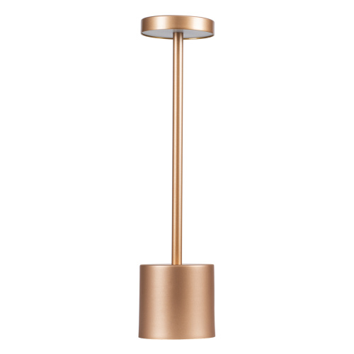 GloboStar® JOJO 76522 Επαναφορτιζόμενο Επιτραπέζιο Φωτιστικό Πορτατίφ LED 1.5W 105lm 120° DC 5V IP44 CCT Ultra Θερμό 1500K - Φυσικό Λευκό 4500K - Ψυχρό Λευκό 6000K Dimmable Χάλκινο Αλουμίνιο - Μ8 x Π8 x Υ34cm - 2 Χρόνια Εγγύηση